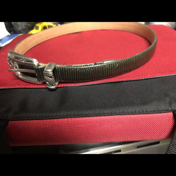 Brighton Lattice Patterned Metal & Leather Belt- 485 $25 or $20 w/offer - Picture 3 of 7